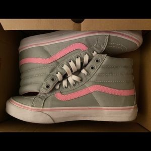 Womens vans 8.5 grey and pink